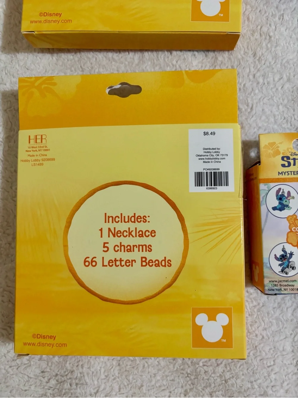 Disney Stitch Mix & Match Charm Necklace - with additional charm